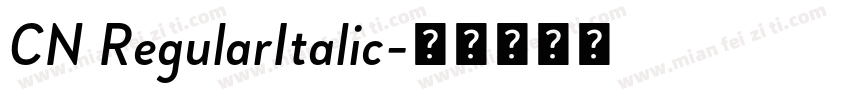 CN RegularItalic字体转换